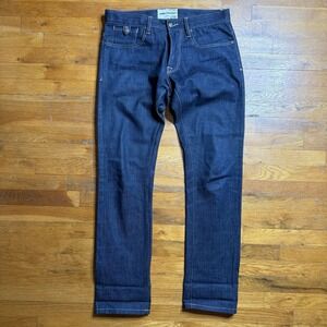 Vintage Jimmy Taverniti Men Selvedge Denim Jeans 32x34 Blue * Read Description